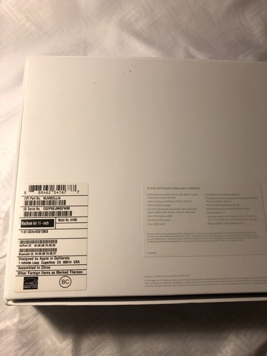 APPLE MACBOOK AIR 11’ INCH(EMPTY BOX WITH EXTENSION CORD ONLY)