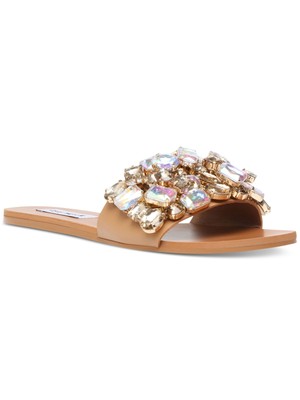 

STEVE MADDEN Женские коричневые шлепанцы Brionna Toe Slip On 6,5 M в смешанной технике, Коричневый, BRIO02S1