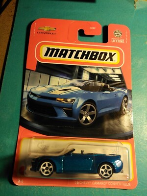 Matchbox 16 Chevy Camaro Convertible MBX Showroom 2024 Blue: $5 Max S&H W/More