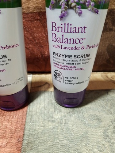 Avalon Organics Brilliant Balance Enzyme Scrub,(3) 4 Ounce tubes #k38