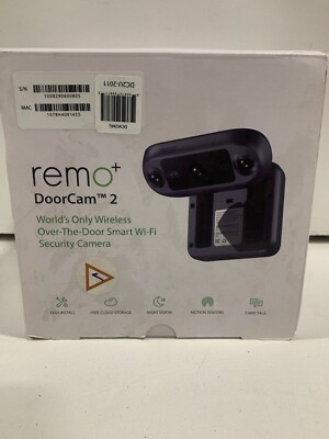 Doorcam2 Over-The-Door Smart Wi-Fi Seccurity Camera by Remo+ Grey