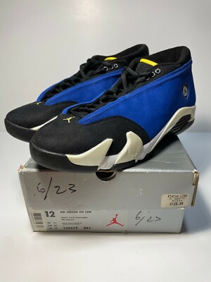 DS NEW 1999 OG NIKE AIR JORDAN 14 XIV LOW LANEY ROYAL SIZE 12 SHOT TOE 1 11.5