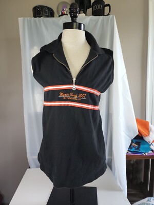 Woman s Columbia PFG Black Snap Front Sleeveless Shirt Blouse 2X EUC. Biker desg