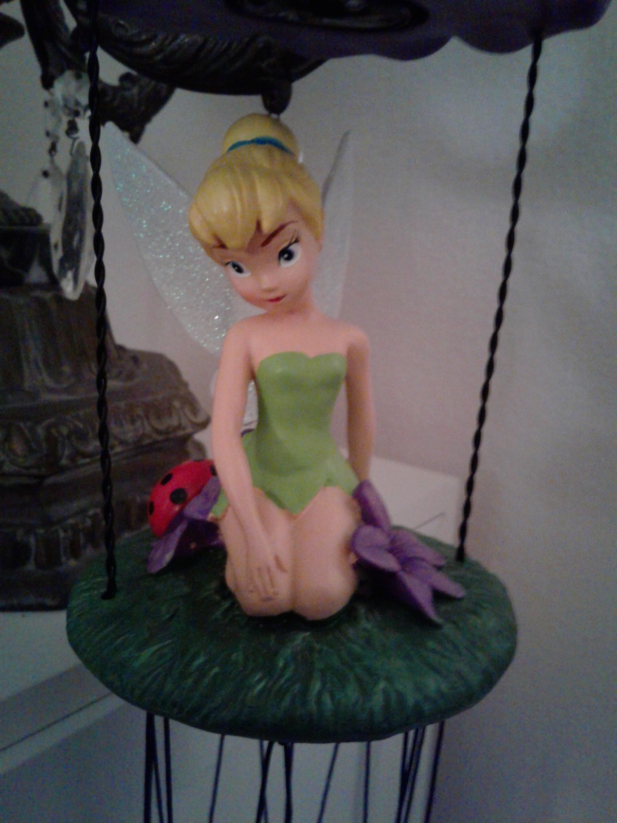 Disney  Tinkerbell Umbrella Solar Wind Chime Solar LED Lighted