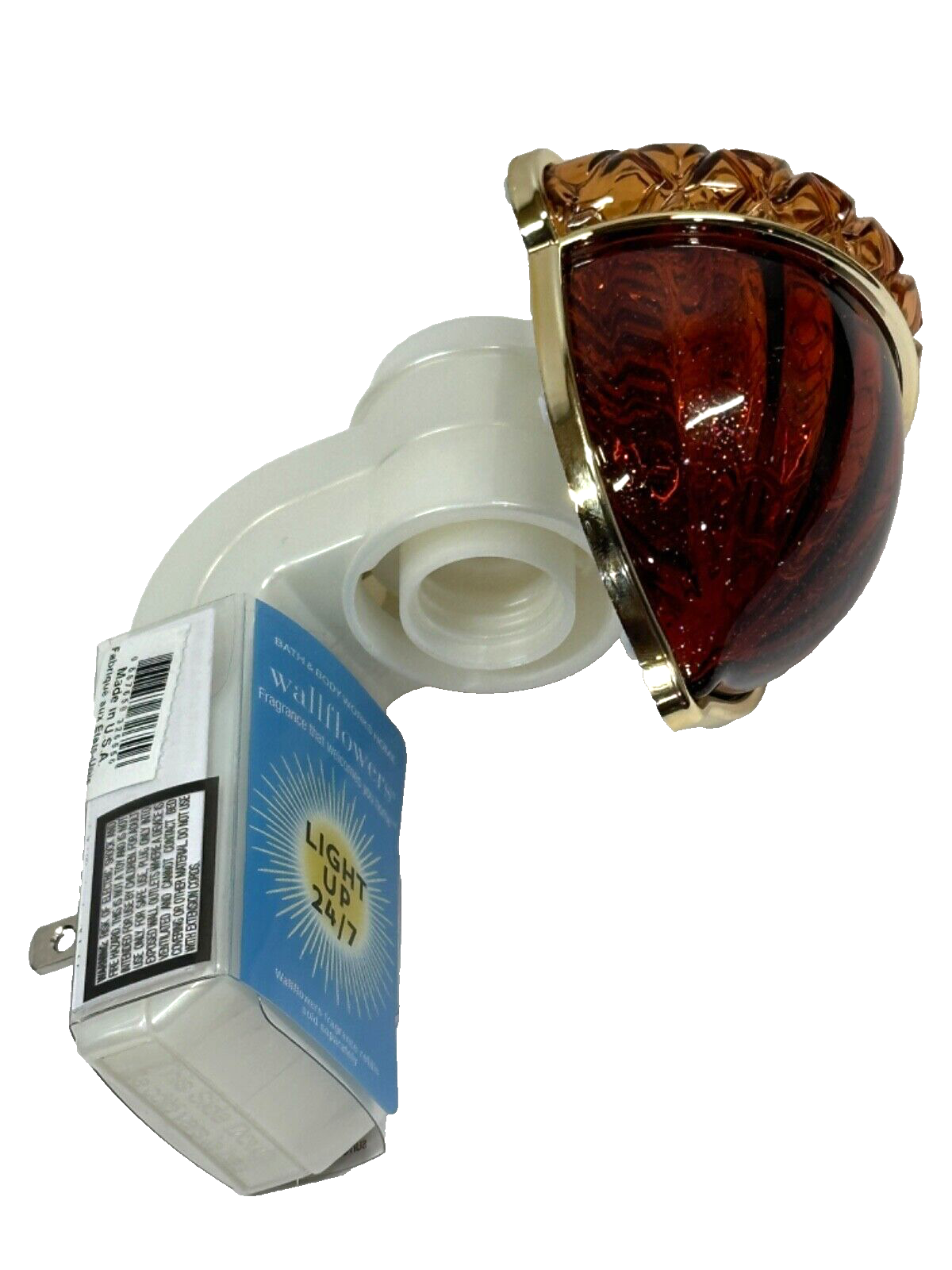 BATH BODY WORKS FESTIVE ACORN NIGHT LIGHT UP WALLFLOWER FRAGRANCE PLUG IN HOLDER