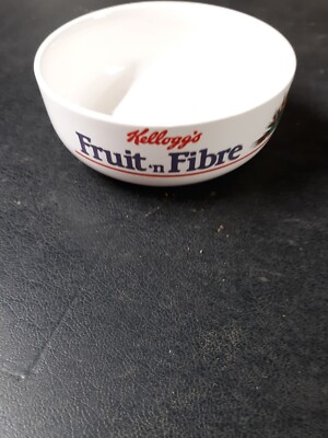 Vintage Kellog's Fruit 'n Fibre cereal bowl 1987 Kellogs  5-1/4 inch