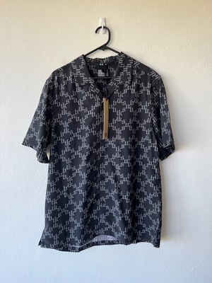 new ksubi medium m short sleeve shirt top resort black kult logo