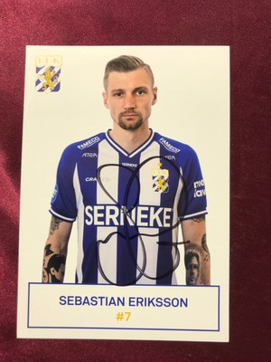 Autograph SEBASTIAN ERIKSSON-IFK Göteborg-7 Caps SWEDEN-Genoa/Cagliari-signed-AK