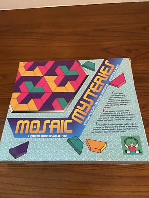 Discovery Toys Mosaic Mysteries A Pattern Block Design Activity 1992 Complete