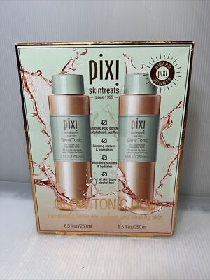 Pixi Beauty Glow Tonic Duo | Daily Brightening Toner | 2 x 8.5 Fl Oz | 2pk
