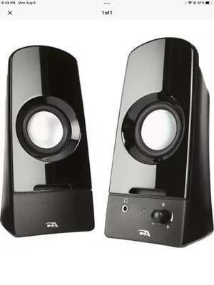 Cyber Acoustics Curve Sonic 2.0 Computer Speaker System 3 Watts-CA2050 New Small