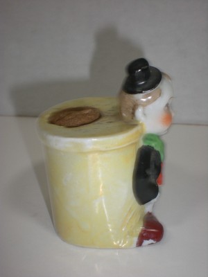 Pin Cushion BOY Man with TOP HAT and WELL Antique