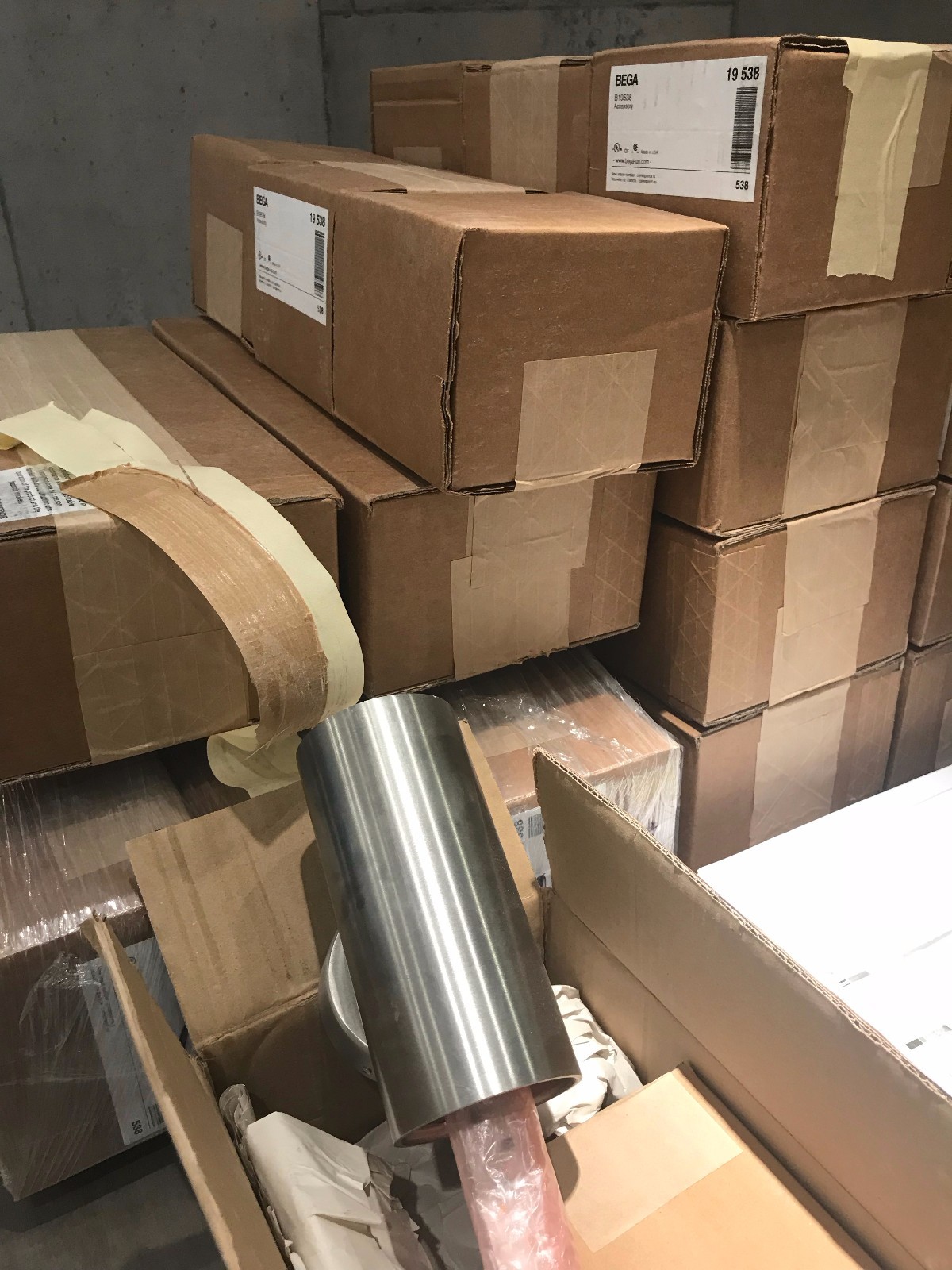 BEGA LED Luminaire #44009 Opal Glass - Brushed Stainless Steel