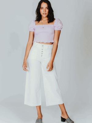 

Женские белые джинсы FREE PEOPLE, талия 24, Белый, OB957342