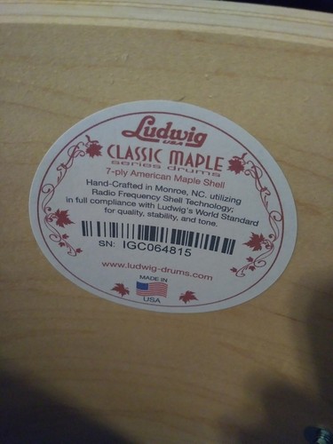 Ludwig Classic Maple Pro Beat Drum Set Green Sparkle 24,16,13 7 ply