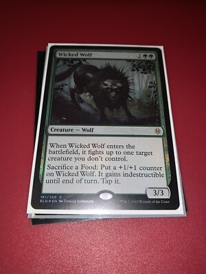 Mtg Singles - Wicked Wolf - Throne of Eldraine - Foil Rare - LP