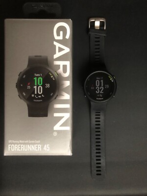 Garmin Forerunner 45 42mm Cassa Nera, Cinturino Nero di Silicone, Orologio GPS -