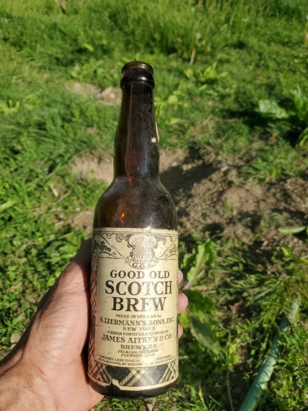 Rare Scotch Brew Pre-Prohibition ????12oz Bottle Martin Landey Coll.