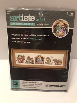 Nativity Scene Mini Counted Cross-Stitch Kit By Artiste