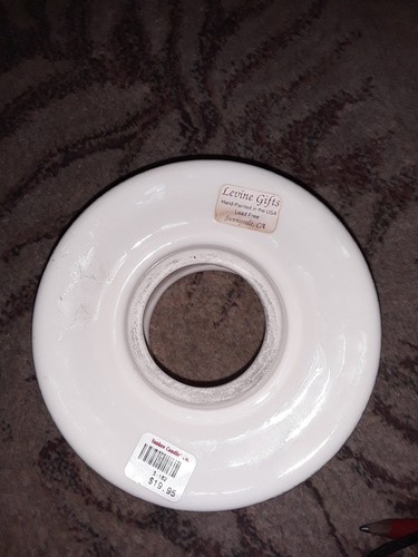 Yankee Candle Ceramic Lamp Shade jar topper Spring blue Flowers ivy small