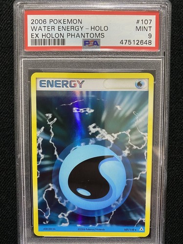 2006 Pokemon EX Holon Phantoms Water Energy Holo 107/110 PSA