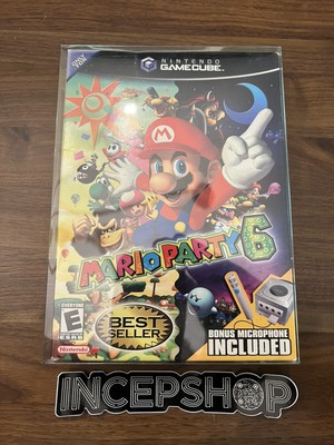 Mario Party 6 (Nintendo GameCube, 2004) - Big Box w/ Microphone SEALED CLEAN BOX