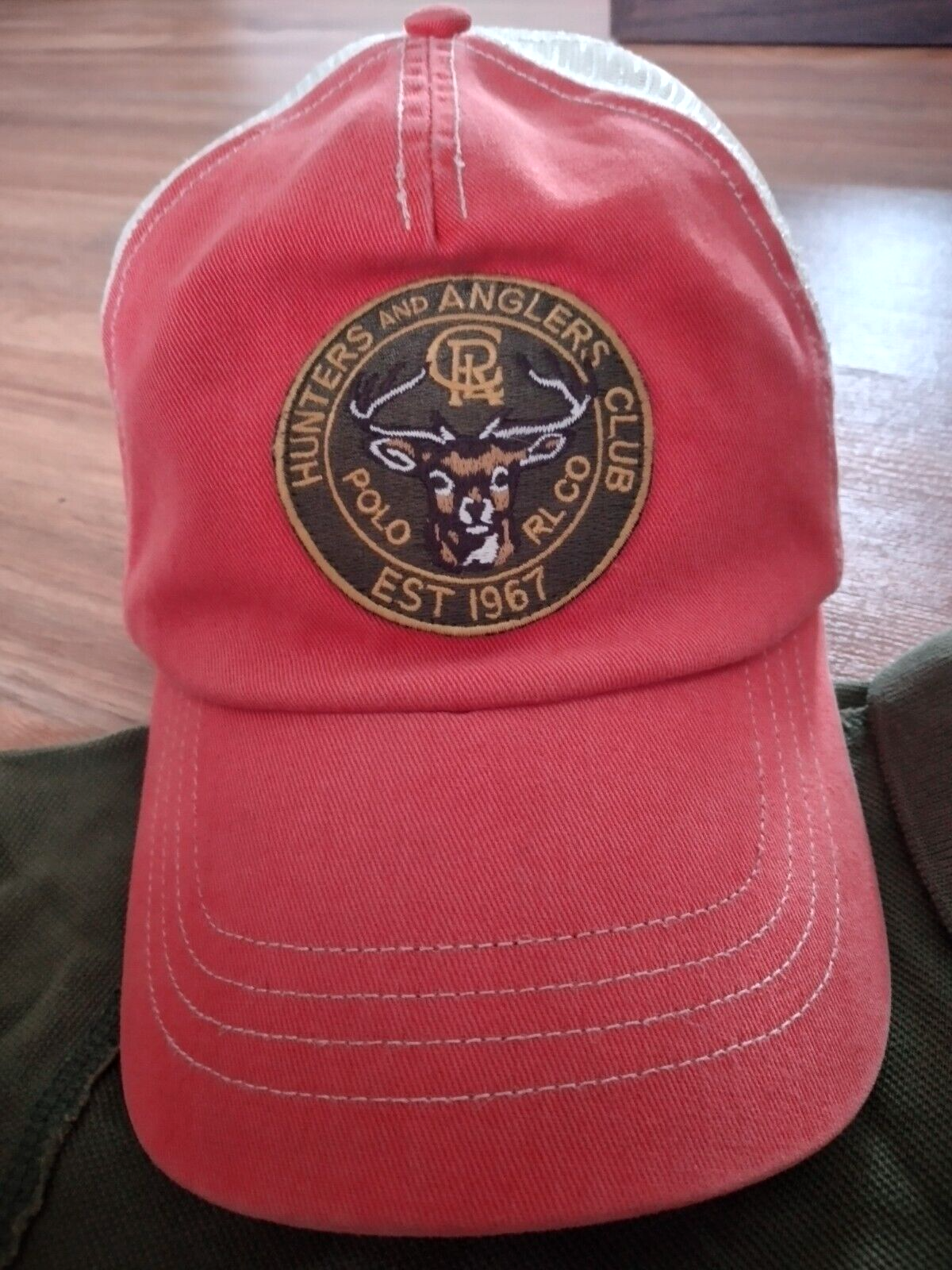 【USA製】Polo Ralph Lauren Cap ラルフ 魚 トラウト USA製 80s ポロラルフローレン トラウト 魚 ダッドキャップ