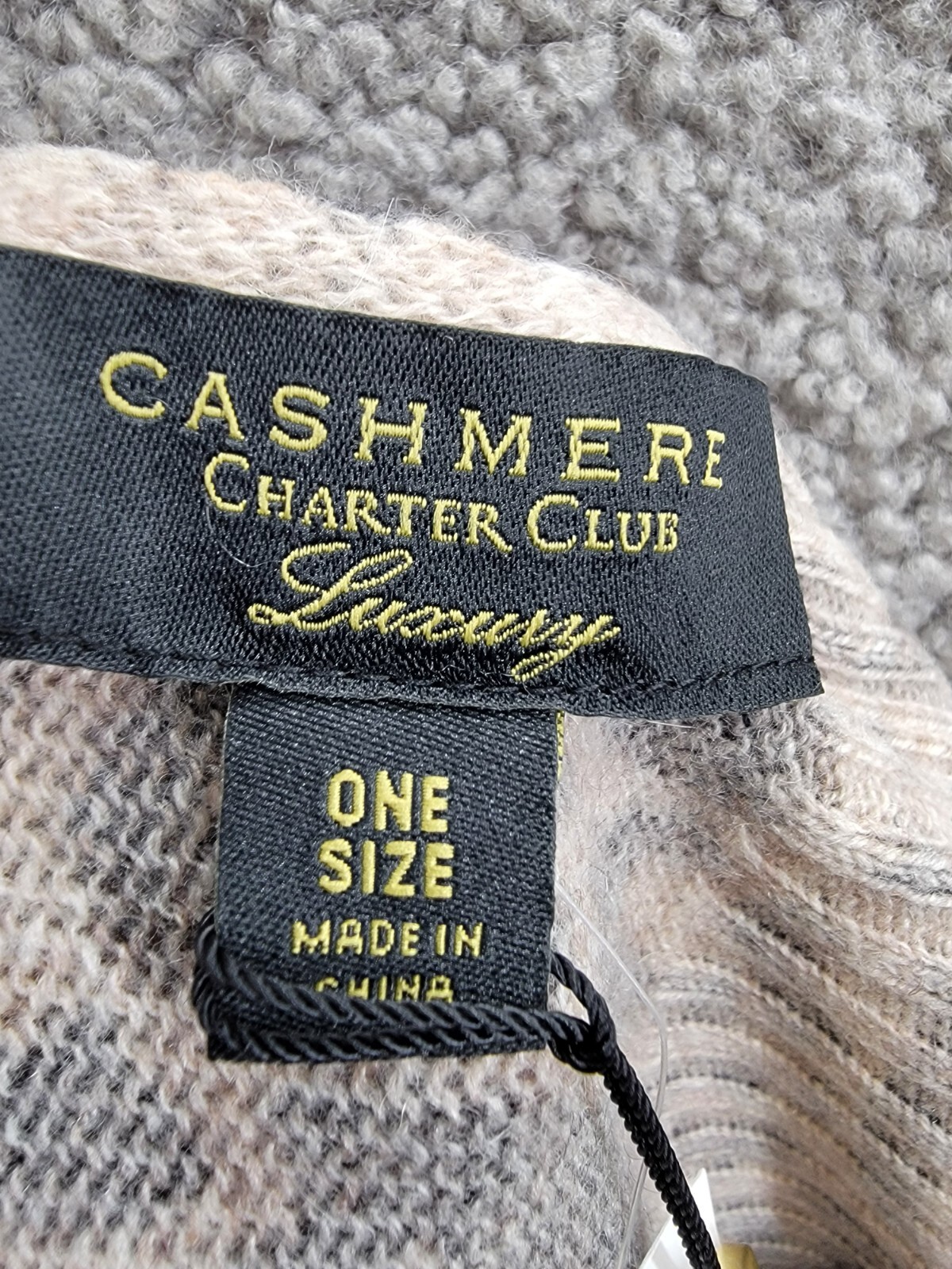 Charter Club Cashmere Leopard Muffler Scarf Women's One Size Black Combo - Picture 8 of 16