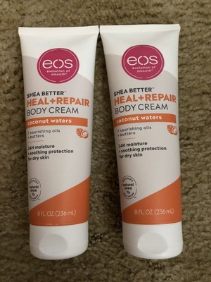 2 ~ eos Shea Better HEAL + REPAIR BODY CREAM ~ Coconut Waters ~ 8 oz each  WL