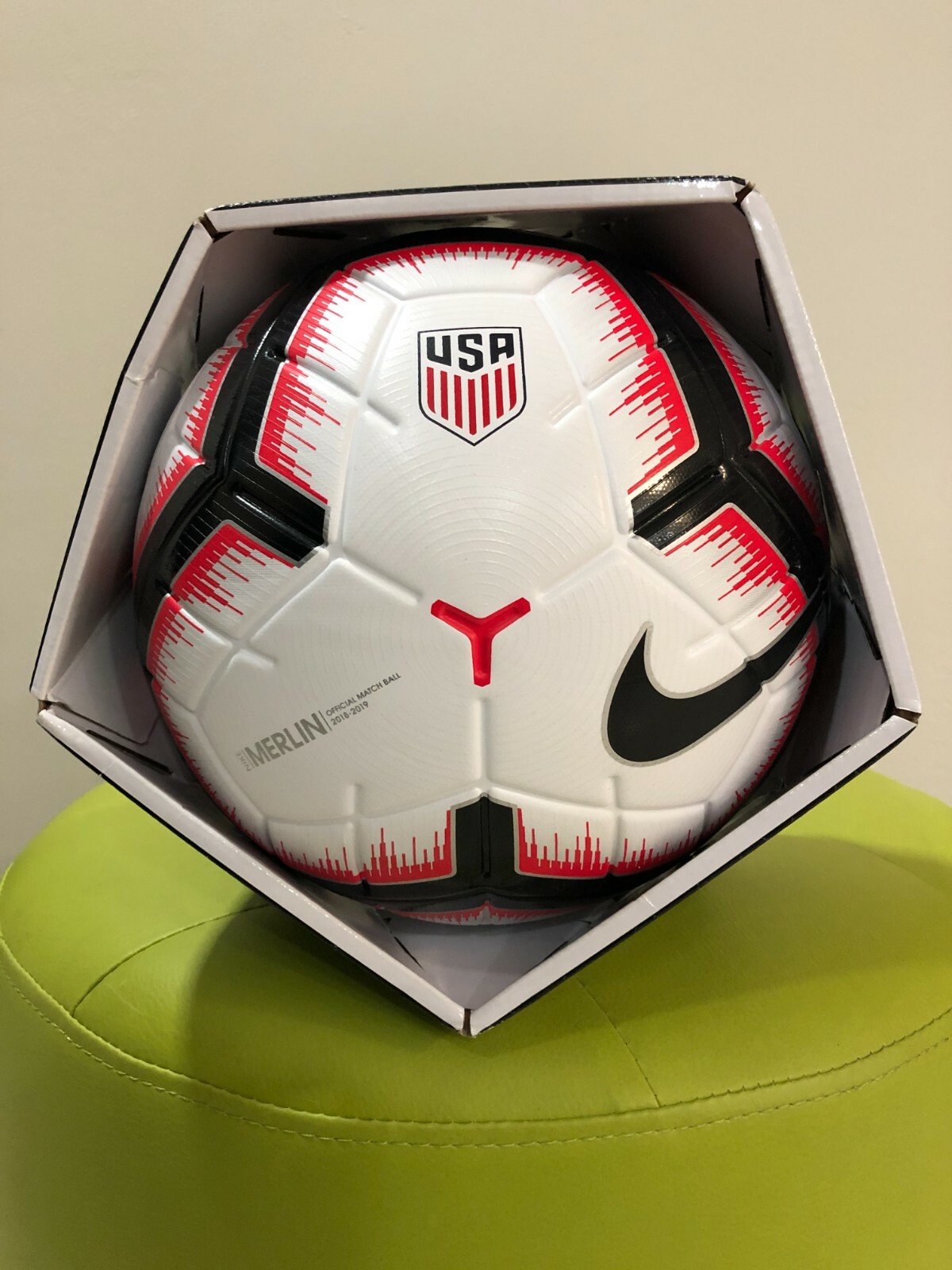 ナイキ　サッカーボール5号　MERLIN SOCCER BALL-NIKE-SIZE 5-MERLIN-USA LOGO-ACC-OFFICIAL MATCH