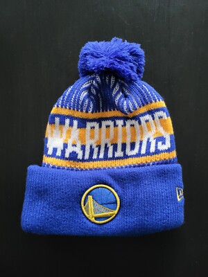 Golden State Warriors NBA New Era Soft Knit Winter Pom Pom Beanie Ski Cap Hat 
