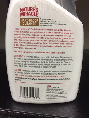 Nature's Miracle Dual Action Hardwood Floor Cleaner 24 Oz