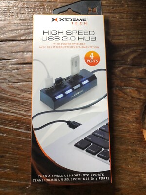 Xtreme Tech 4 Ports Hight Speed USB 2.0 Hub