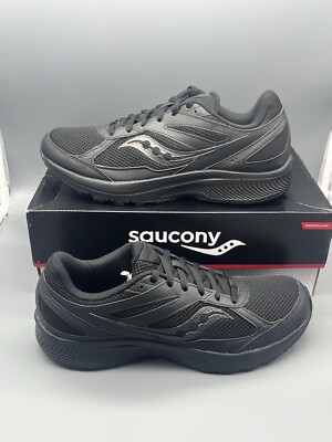 Saucony Cohesion 14 Mens Size 10 Running Shoes Low S20628 5 Triple Black NEW NWB
