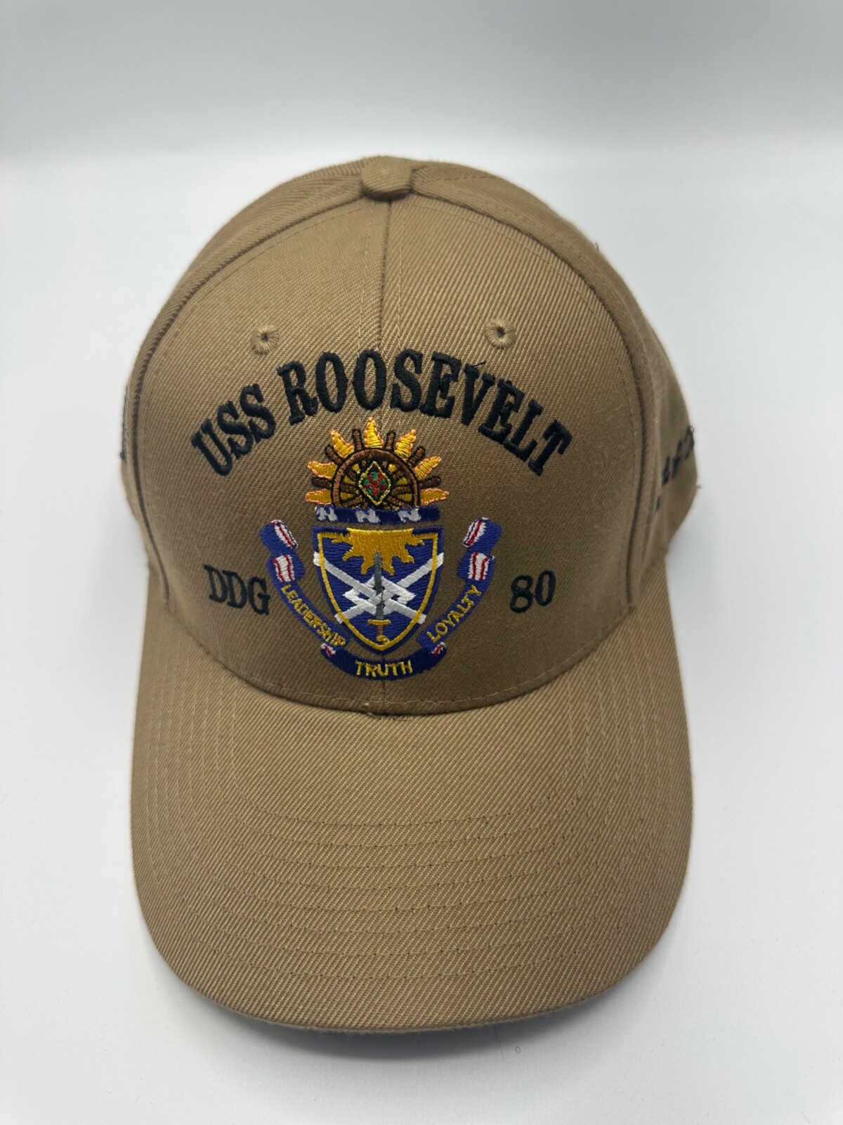 キャップ ubeige Ribbon Cap BMY1065 The Corps USS Roosevelt DDG 80 Logo Beige Baseball Cap Hat