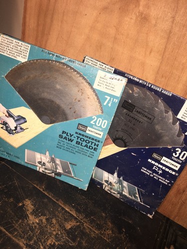 2 VINTAGE SEARS CRAFTSMAN KROMEDGE SAW BLADE’S 200 Tooth & 30 Tooth