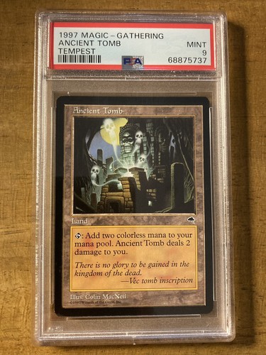 MTG✨ANCIENT TOMB✨Tempest PSA 9 MINT Uncommon Land 1997 C