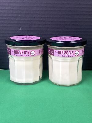 2 PK Mrs. Meyer's Clean Day Peony Scented Soy Candle 35 Hour Burn Time 7.2 Oz EA