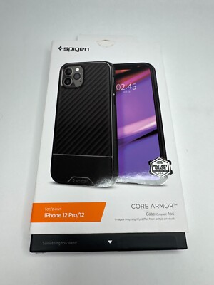Spigen Core Armor Designed Case for iPhone 12 pro & iPhone 12 6.1'' Matte Black