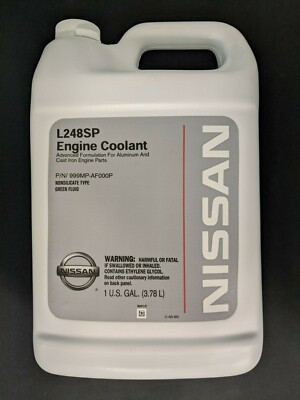 GENUINE OEM Nissan L248SP Green Engine Coolant 1Gal - Nonsilicate (999MP-AF000P)