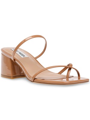 

STEVE MADDEN Женские бежевые босоножки на каблуке без застежки с ремешком на каблуке 9 м, Бежевый, INVO03S1