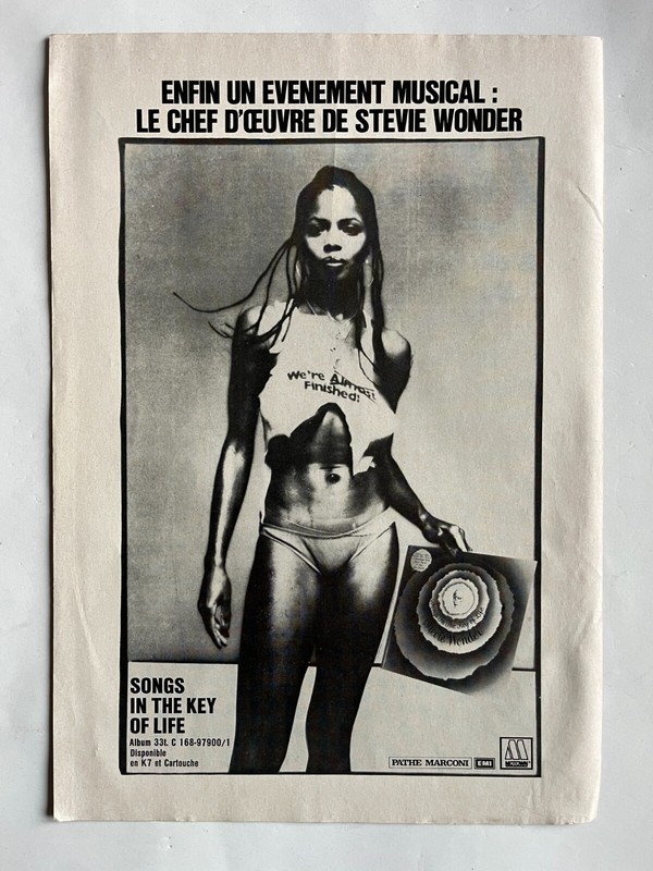Stevie Wonder PublicitÃ©  Magazine Advert Concert Album Advertising 21x30cm