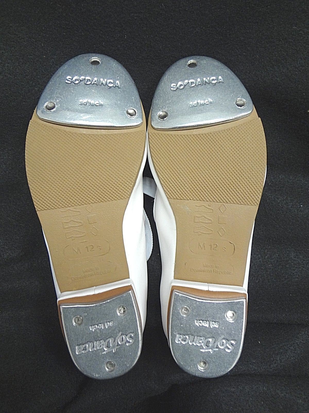 So Danca TA35 GIRLS's Size 12 s Medium White Classic Tie-Up Tap Shoes~NEW in BOX