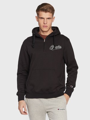 

Мужская худи Champion Varsity Half Zip Hoodie черный