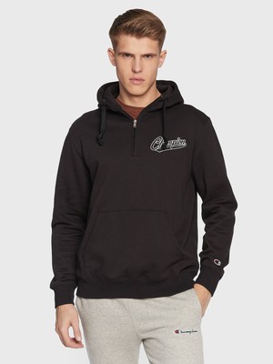 Мужская худи Champion Varsity Half Zip Hoodie черный