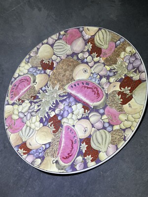 16  Large Decorative Fruit Plate Platter Round