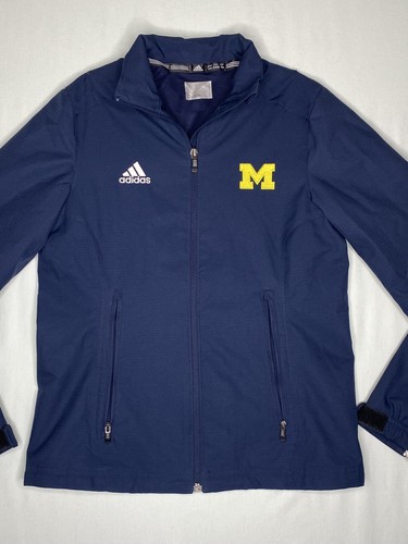 MICHI  Men's Adidas Michigan Wolverines Full Zip Lightweight Hooded