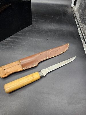 Mora Sweden Fishing Knife Knives Scaling Fish Filet leather Sheath