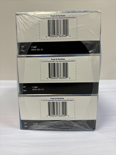 3X Twin Pack Clear Care Plus Contact Lens Cleaning Disinfecting Solution 12oz ea