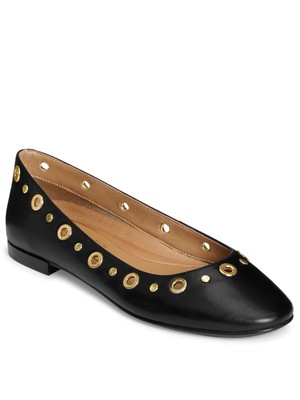 

Женские кожаные балетки без шнуровки AEROSOLES MARTHA STEWART черного цвета Goldie 7,5 м, Черный, GOLDIE